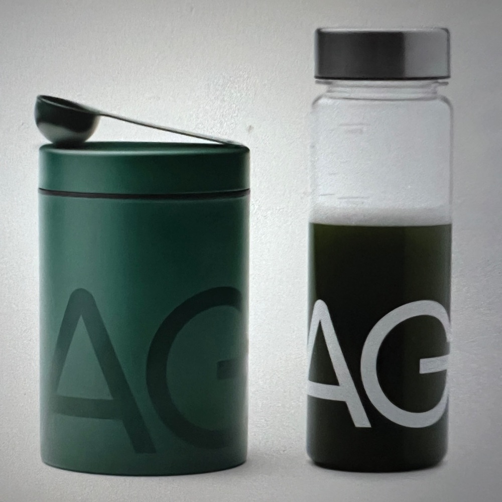 AG1 Canister, metal spoon and bottle NEW